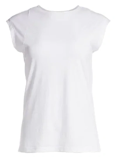 Frame Le Mid Rise Muscle Tee In Blanc