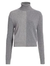 THEORY Cashmere Colorblock Turtleneck Sweater