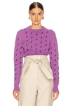 CHLOÉ Embroidered Horse Tie Sweater,CLOE-WK71