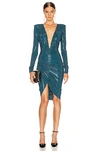 ALEXANDRE VAUTHIER RUCHED MICROCRYSTAL MINI DRESS,ALEF-WD100