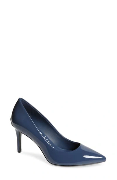 Calvin Klein Women's Gayle Pointed-toe Pumps Women's Shoes In Dark Steel Blue