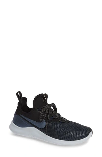 Nike Free Tr8 Training Shoe In Black/ Metallic Armory Navy