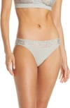 Jason Wu Collection Satin Dot Embroidered Panties In Ghost Gray