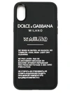 Dolce & Gabbana Iphone X Phone Case In Black