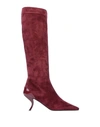 Roger Vivier Knee Boots In Maroon