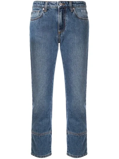 Msgm Slim Fit Jeans In Blue