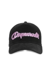 DSQUARED2 VELVET AND SEQUINS SIGNATURE BASEBALL CAP,11018219