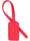 OFF-WHITE LEATHER LUGGAGE TAG