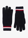 MONCLER MONCLER NAVY LOGO PATCH WOOL GLOVES,00549000229213998100