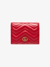 GUCCI GUCCI RED MARMONT GG SMALL QUILTED-LEATHER WALLET,443127DTD1T13998238