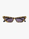 CHIMI YELLOW TIGER PRINT CAT EYE SUNGLASSES,TIGERSQUARE14050584