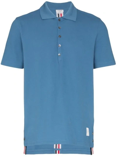 Thom Browne Short Sleeve Polo Shirt - 蓝色 In Blue