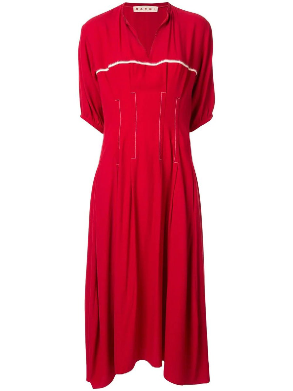 marni red dress