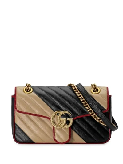 Gucci Small Marmont 2.0 Matelasse Leather Shoulder Bag In Black
