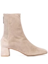 Aquazzura Saint Honore Ankle Boots In Grey