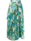 RICHARD QUINN FLORAL PLEATED SKIRT