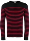 SAINT LAURENT SAINT LAURENT MARINÈRE STRIPED KNITTED JUMPER - 黑色