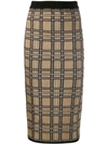 ANTONIO MARRAS CHECKED FITTED SKIRT