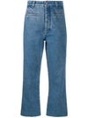 Loewe Cropped Straight Jeans In Blue