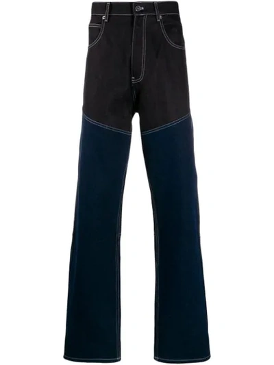 Jacquemus Wide Leg Jeans - 蓝色 In 04390 Dark Navy