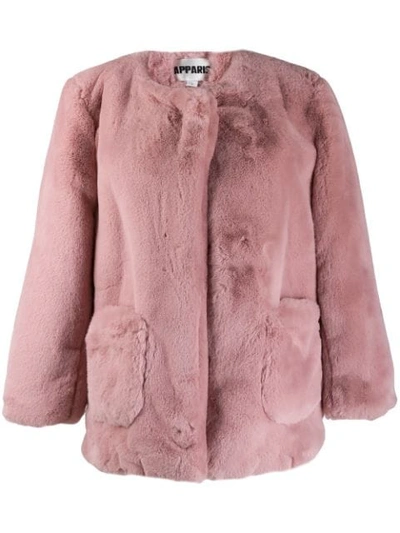 Apparis Jessica Faux Fur Coat - 粉色 In Pink