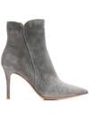 Gianvito Rossi Levy Grey Suede Ankle Boots In Grey
