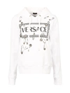 VERSACE PRINTED COTTON HOODIE,11018546