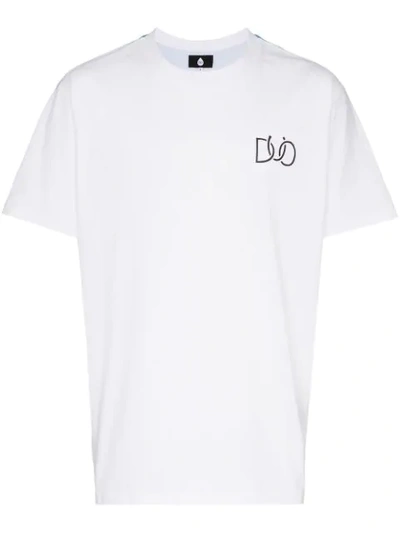 Duo Graphic Print Cotton T-shirt In White