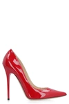Jimmy Choo Anouk Patent Leather Pointy-toe Pumps In Red