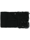SAINT LAURENT SAINT LAURENT 长款针织围巾 - 黑色