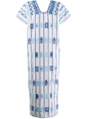 Pippa Holt Embroidered Kaftan Midi-dress In White
