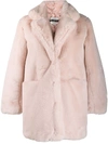 Apparis Sophie Faux Fur Coat - Pink