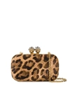 ALEXANDER MCQUEEN KING QUEEN LEOPARD CLUTCH