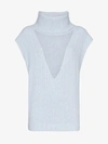 JACQUEMUS JACQUEMUS TURTLENECK CUTOUT RIB KNIT VEST,193KN011938031014084289