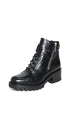 3.1 Phillip Lim Lug Sole Zipper Embellished Leather Ankle Boots In Black