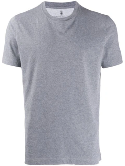 Brunello Cucinelli Crew Neck T-shirt In Medium Grey