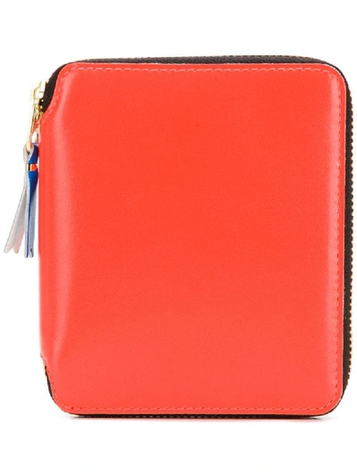 Comme Des Garçons Zip Around Wallet In Orange