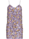 ASHISH FLORAL SEQUIN MINI DRESS