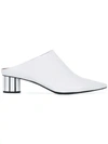 PROENZA SCHOULER PROENZA SCHOULER 镜面鞋跟穆勒鞋 - OPTIC WHITE/WHITE PLEXI