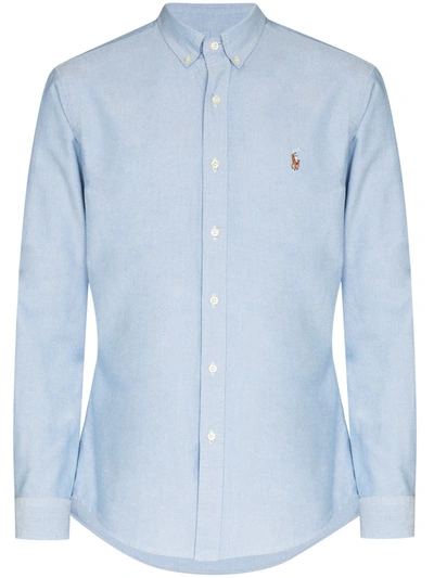 Polo Ralph Lauren Classic Fit Long Sleeve Cotton Oxford Button Down Shirt In Blue