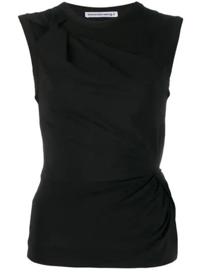 Alexander Wang T Twisted Tank Top In Black