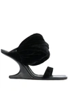 RICK OWENS RICK OWENS OVERSIZED ANKLE STRAP SANDALS - 黑色