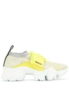 Givenchy Women's Jaw Chunky Knit Sneakers In Yellow