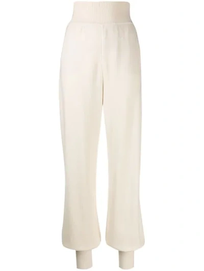 Loro Piana Knitted Track Trousers In White