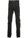 BORIS BIDJAN SABERI BORIS BIDJAN SABERI SKINNY FIT TROUSERS - 灰色