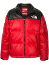 Supreme Tnf Nupste Jacket In Red