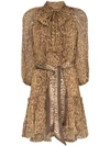 ZIMMERMANN ZIMMERMANN LEOPARD PRINT MINI DRESS - 棕色