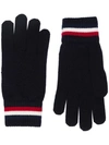 MONCLER STRIPE-CUFF KNITTED GLOVES