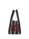 ALEXANDER WANG ALEXANDER WANG BEADED LOGO MINI BAG - BLACK