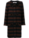 SEE BY CHLOÉ STRIPED DUFFLE COAT